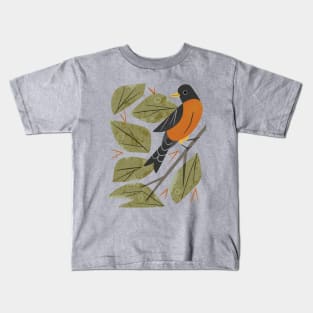 Perching Robin Kids T-Shirt